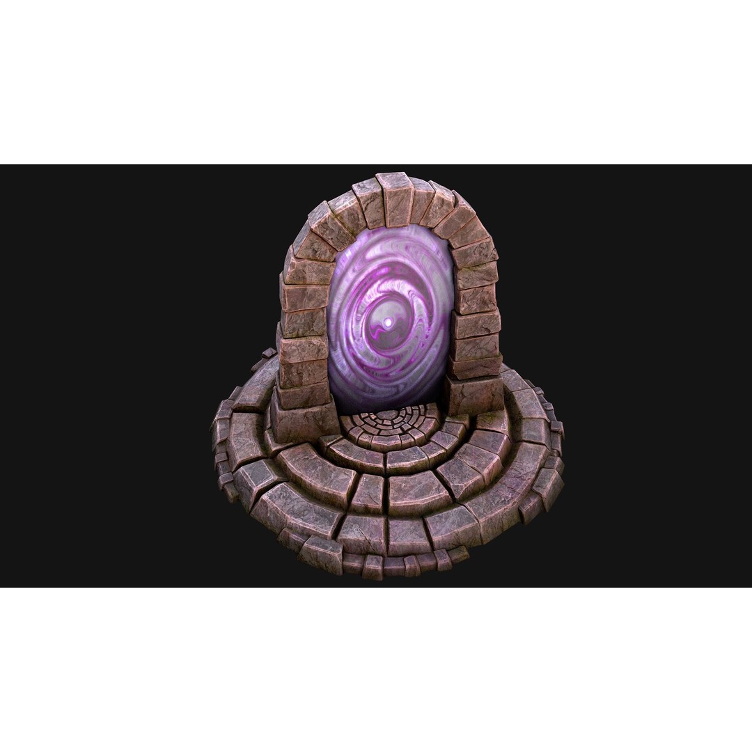 Medieval Portal Teleport 3D Model – Low Poly Game Asset, PBR, FBX - View 15
