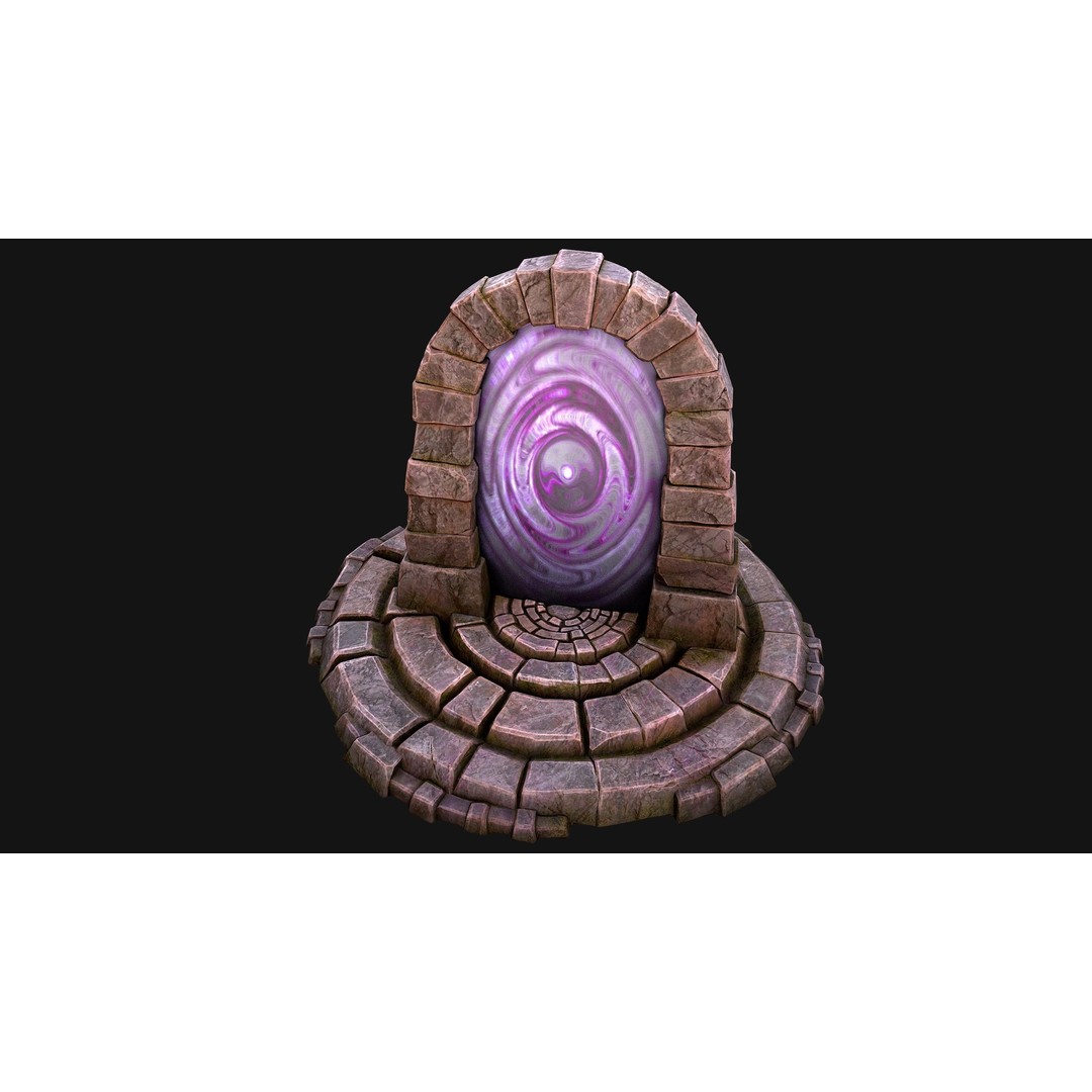 Medieval Portal Teleport 3D Model – Low Poly Game Asset, PBR, FBX - View 16