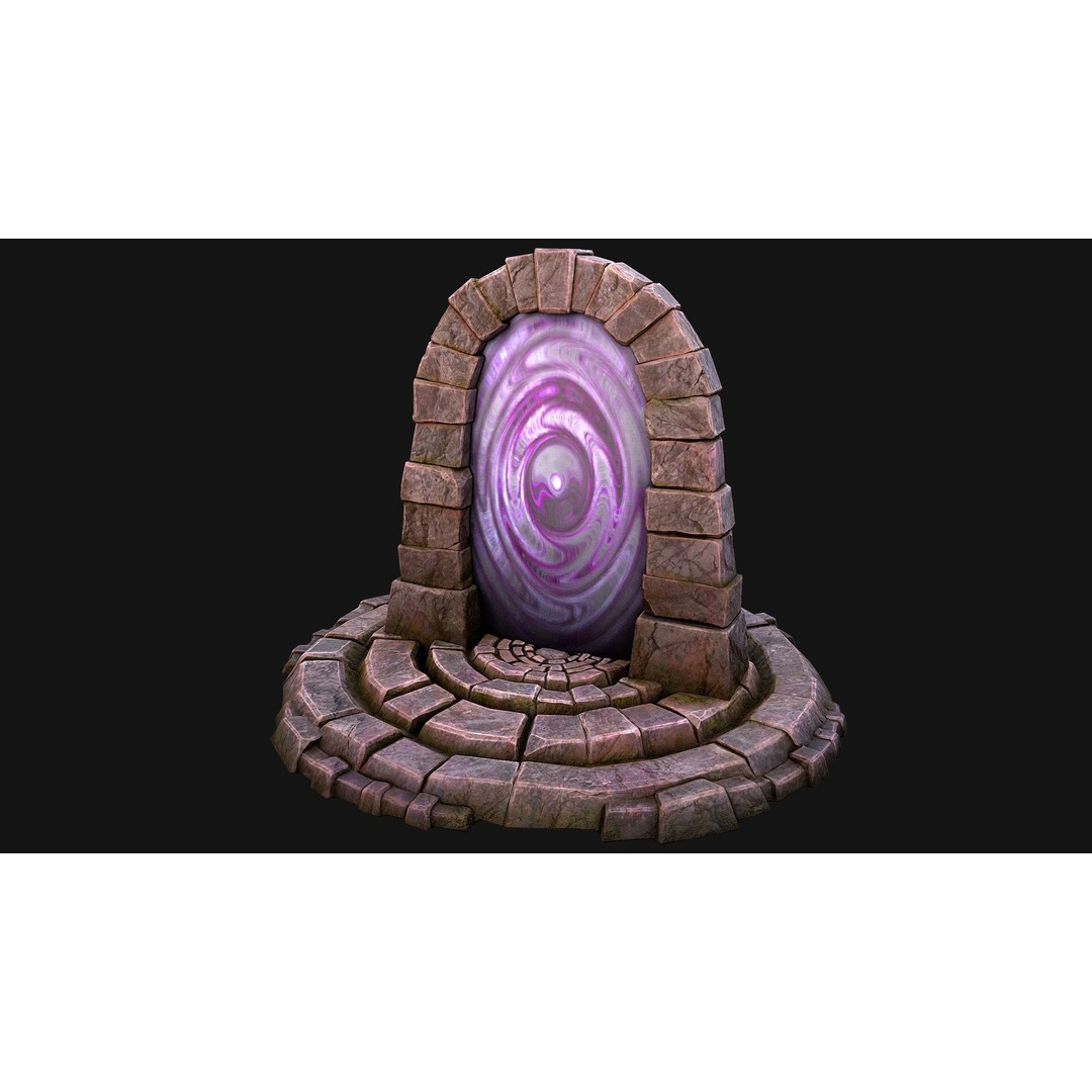 Medieval Portal Teleport 3D Model – Low Poly Game Asset, PBR, FBX - View 17