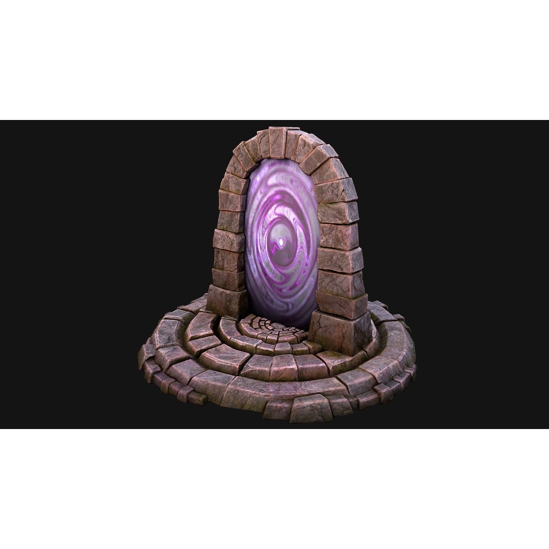 Medieval Portal Teleport 3D Model – Low Poly Game Asset, PBR, FBX - View 18