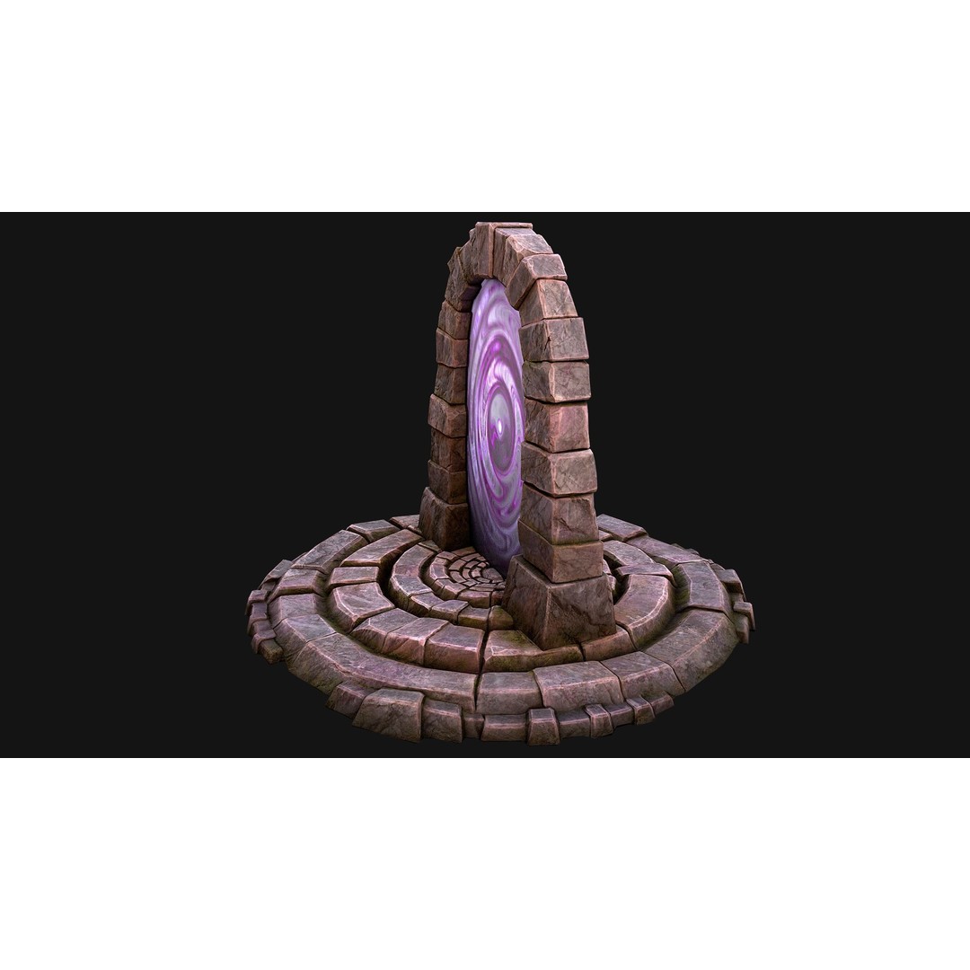 Medieval Portal Teleport 3D Model – Low Poly Game Asset, PBR, FBX - View 20