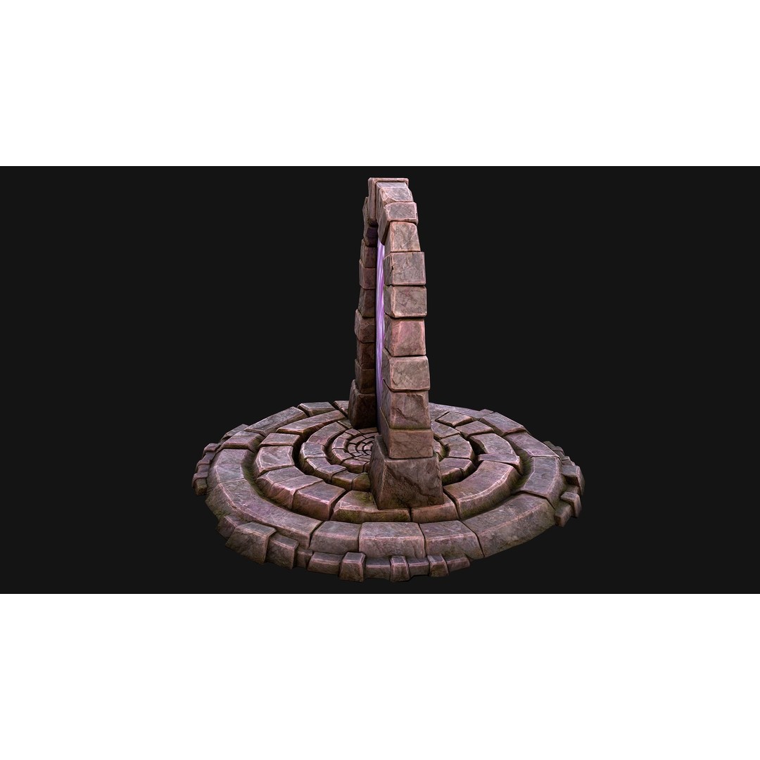 Medieval Portal Teleport 3D Model – Low Poly Game Asset, PBR, FBX - View 21