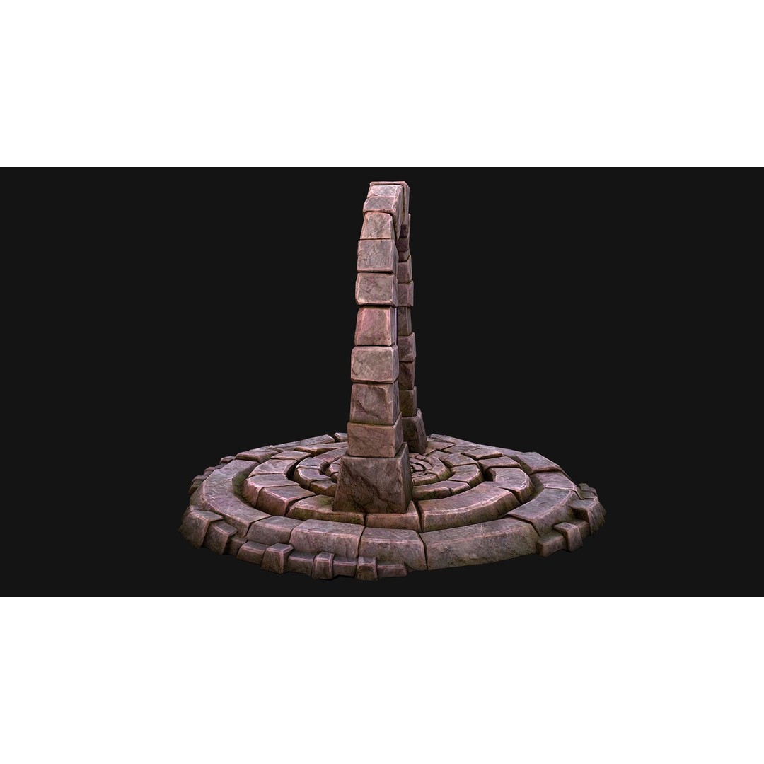 Medieval Portal Teleport 3D Model – Low Poly Game Asset, PBR, FBX - View 22