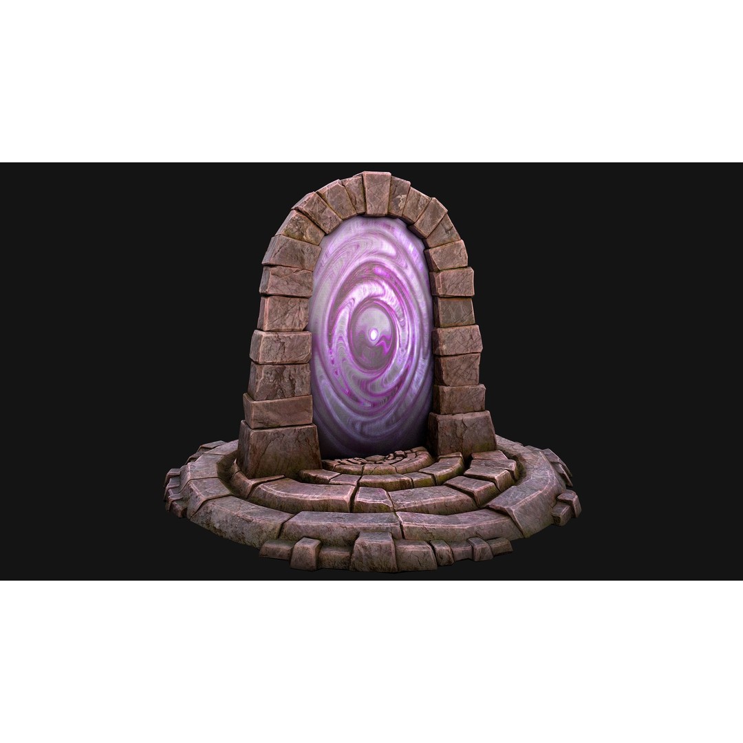Medieval Portal Teleport 3D Model – Low Poly Game Asset, PBR, FBX - View 27