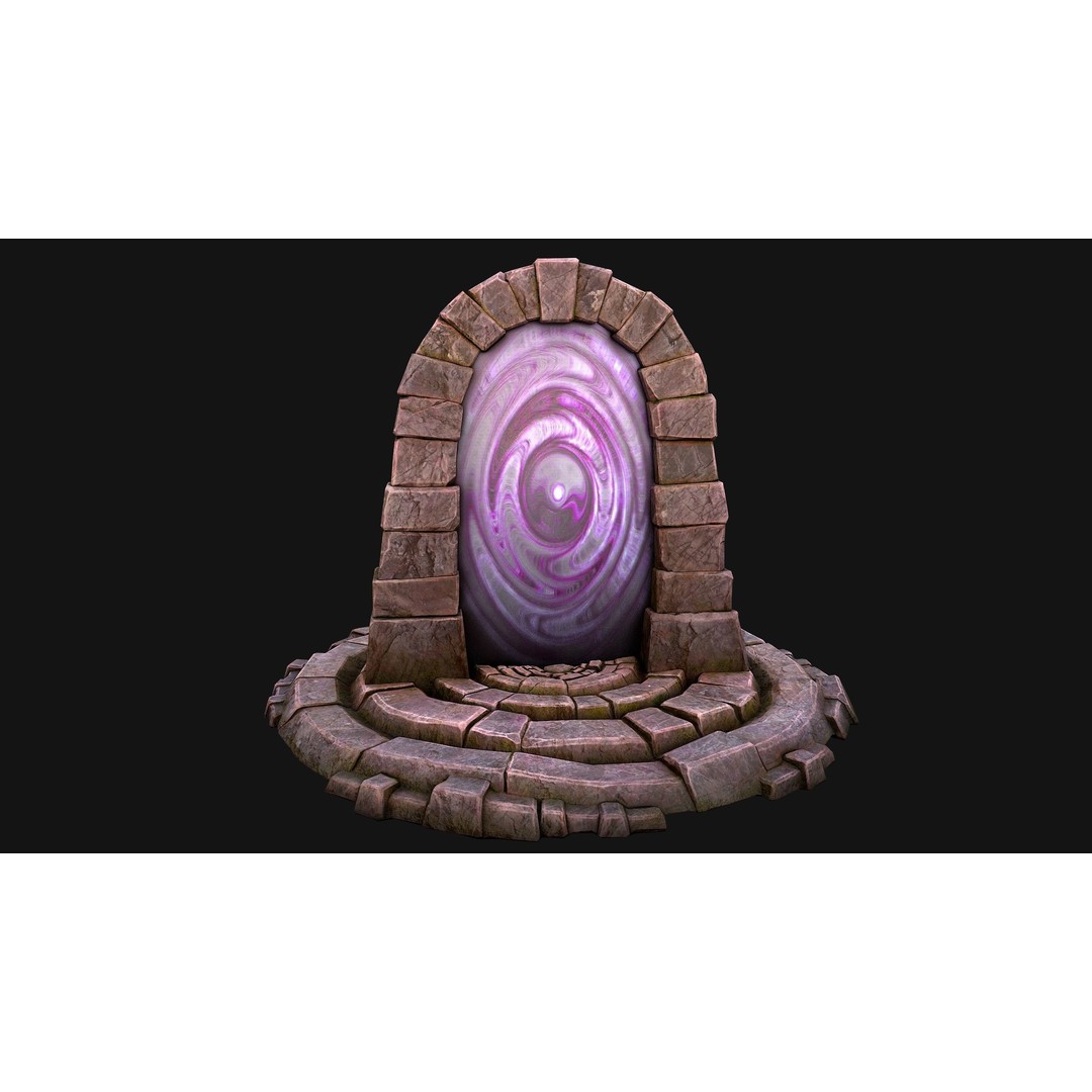 Medieval Portal Teleport 3D Model – Low Poly Game Asset, PBR, FBX - View 28