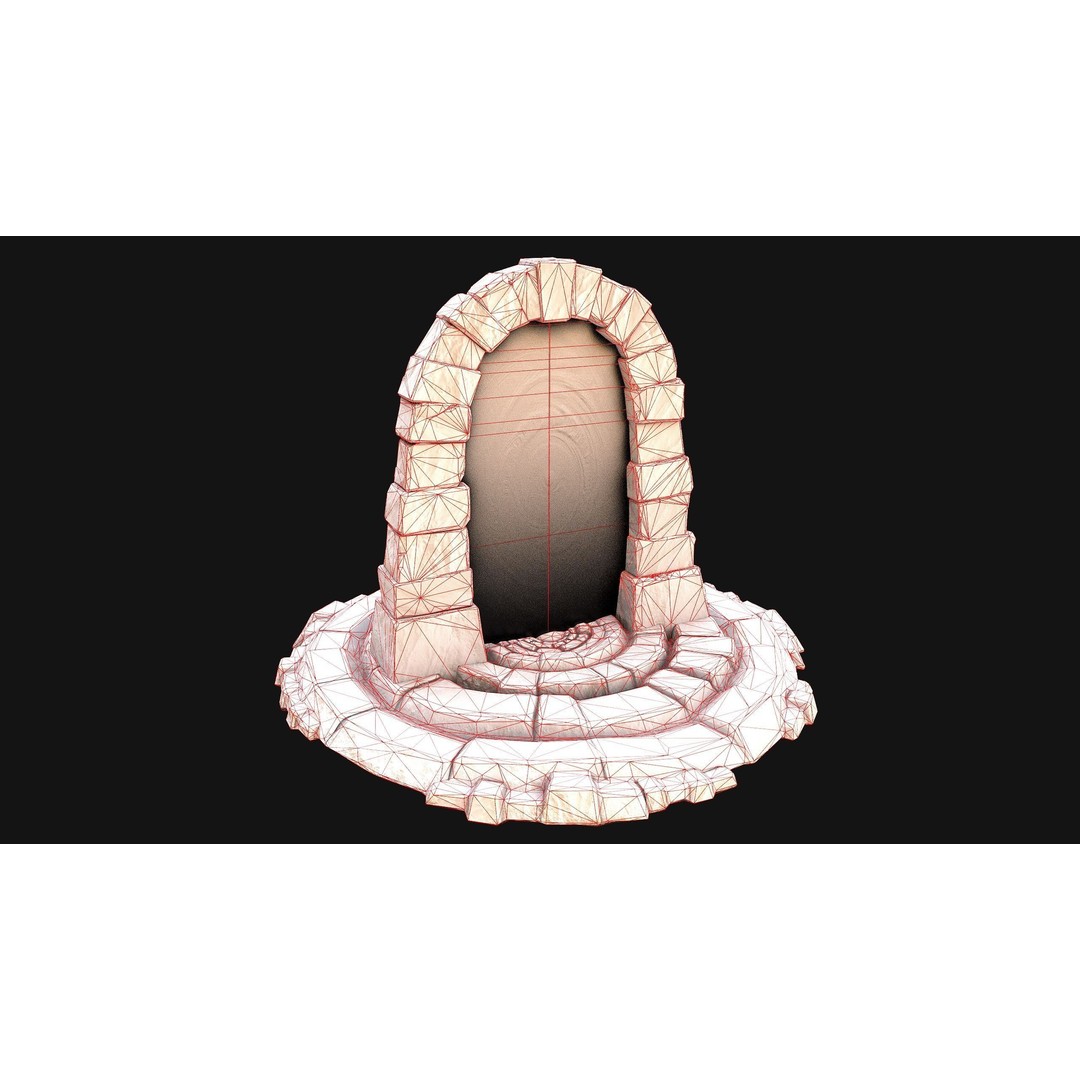 Medieval Portal Teleport 3D Model – Low Poly Game Asset, PBR, FBX - View 29