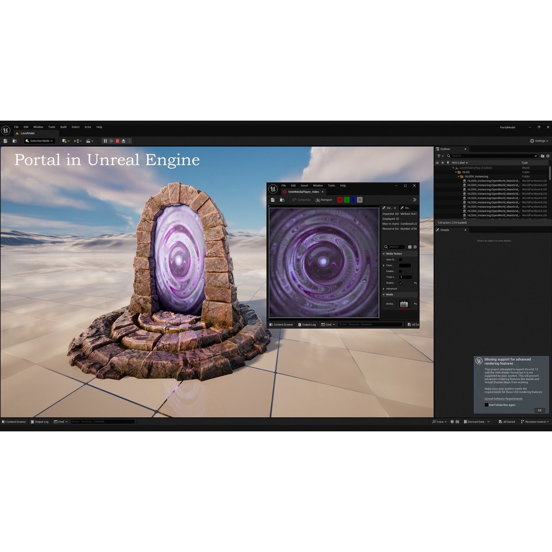 Medieval Portal Teleport 3D Model – Low Poly Game Asset, PBR, FBX - View 4
