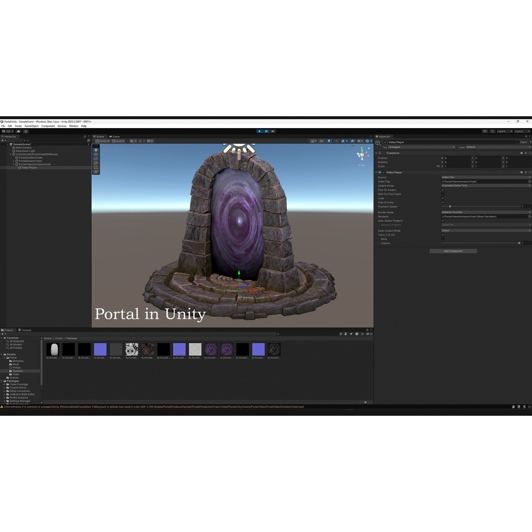 Medieval Portal Teleport 3D Model – Low Poly Game Asset, PBR, FBX - View 5