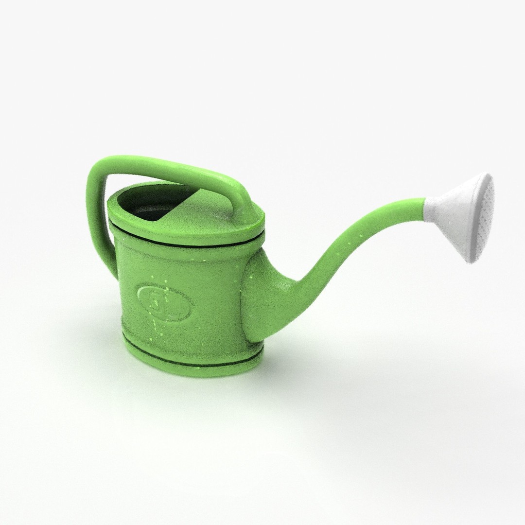 Watering Can 3D Model – Low Poly PBR Game Asset, FBX, OBJ, Blender