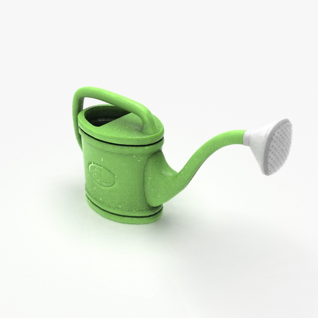 Watering Can 3D Model – Low Poly PBR Game Asset, FBX, OBJ, Blender - View 12