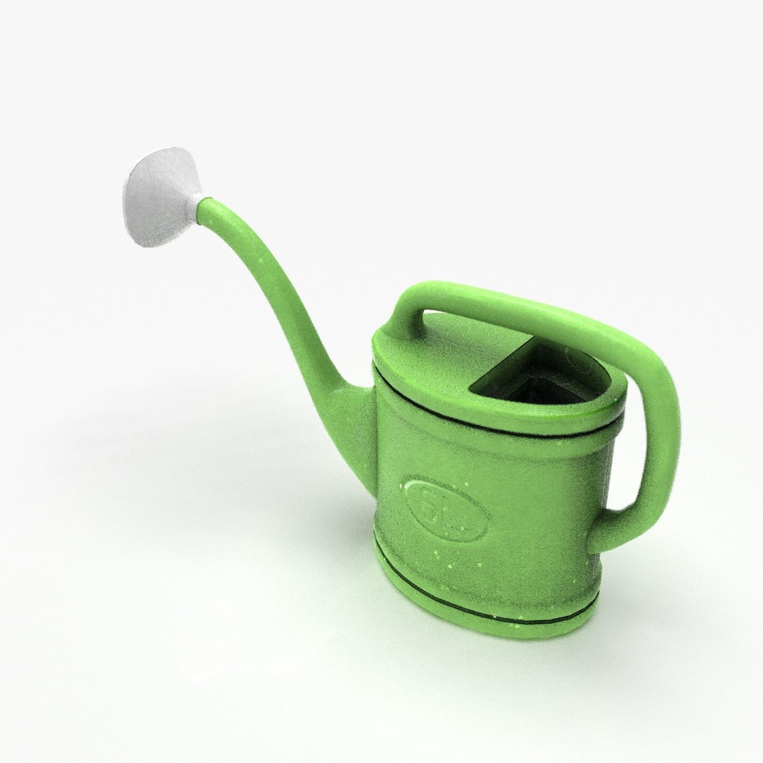 Watering Can 3D Model – Low Poly PBR Game Asset, FBX, OBJ, Blender - View 14