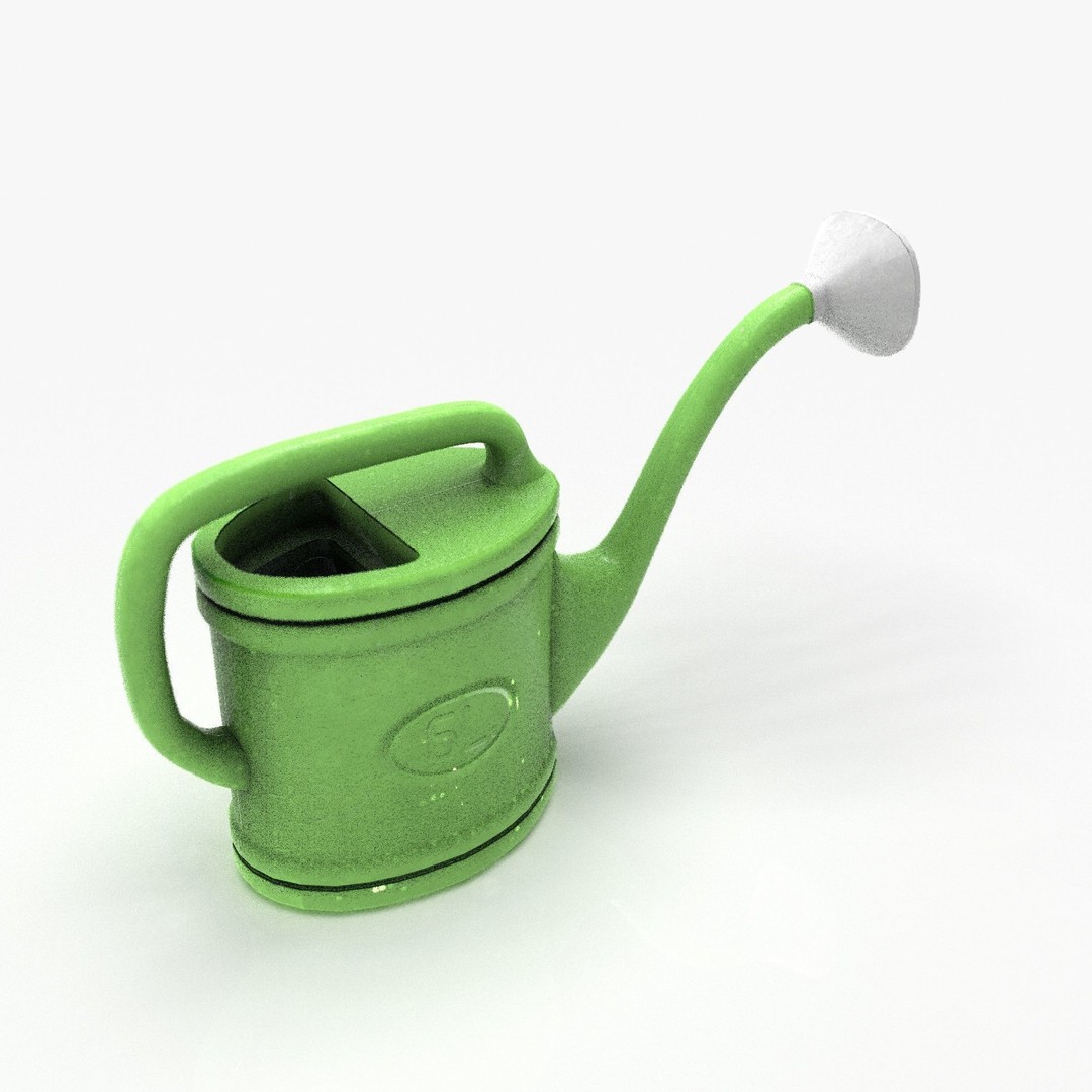 Watering Can 3D Model – Low Poly PBR Game Asset, FBX, OBJ, Blender - View 15