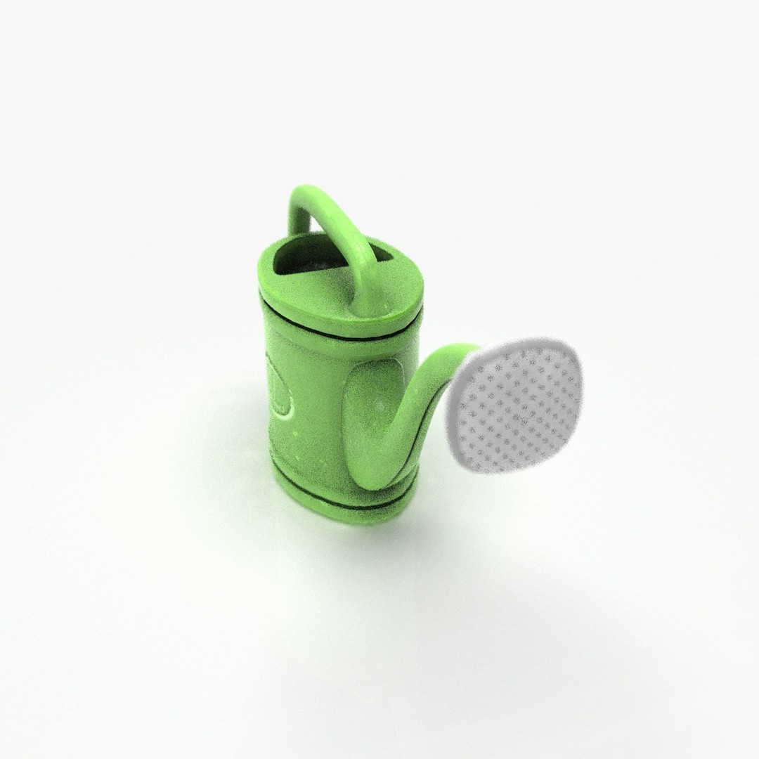 Watering Can 3D Model – Low Poly PBR Game Asset, FBX, OBJ, Blender - View 16