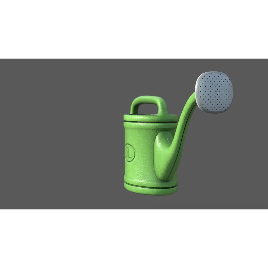 Watering Can 3D Model – Low Poly PBR Game Asset, FBX, OBJ, Blender - View 4