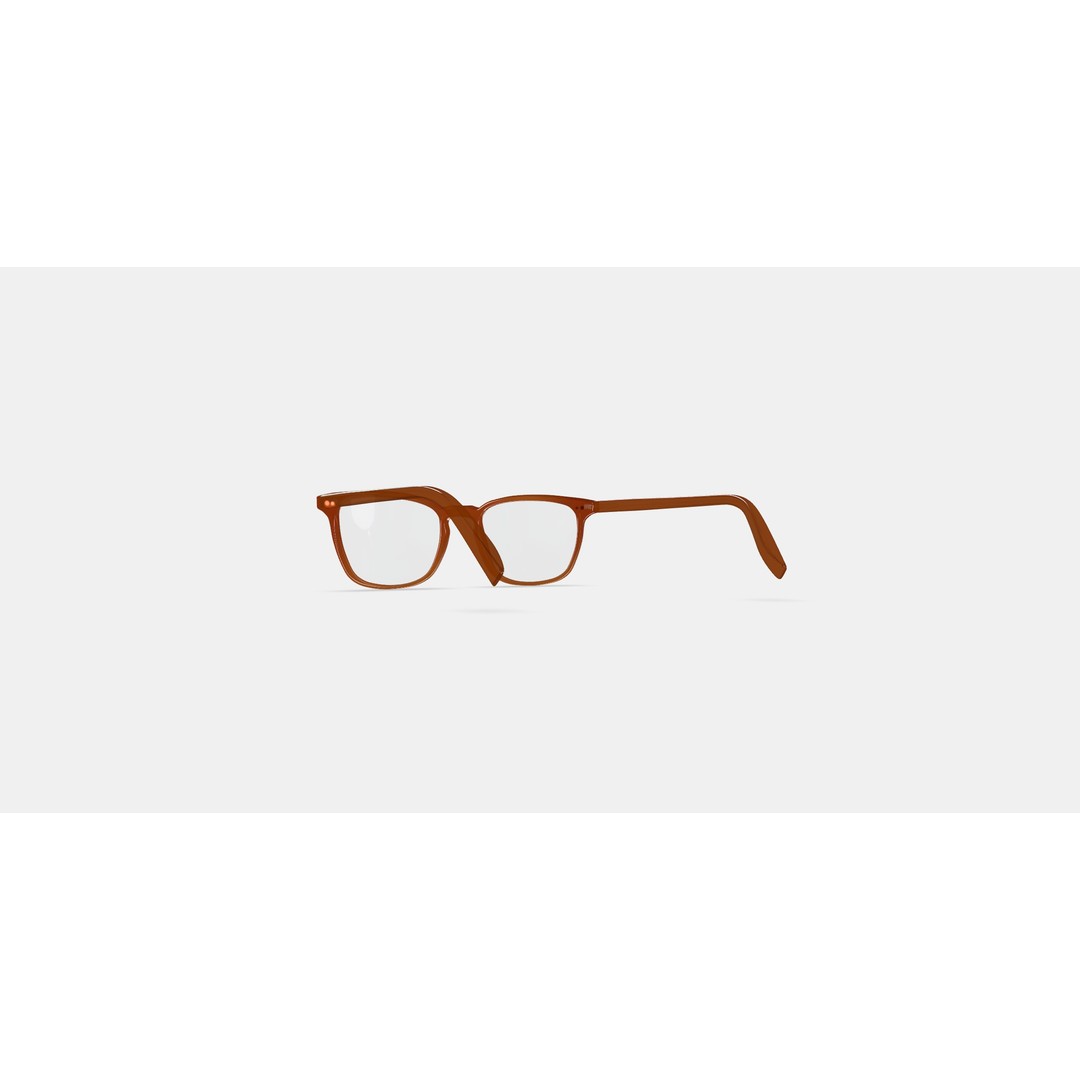 Elias Eyeglasses 3D Model – Cacao Crystal PBR Asset, Game Ready