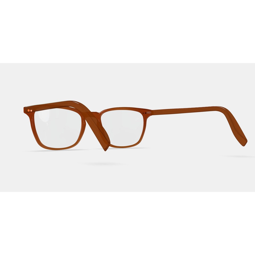 Elias Eyeglasses 3D Model – Cacao Crystal PBR Asset, Game Ready - View 6