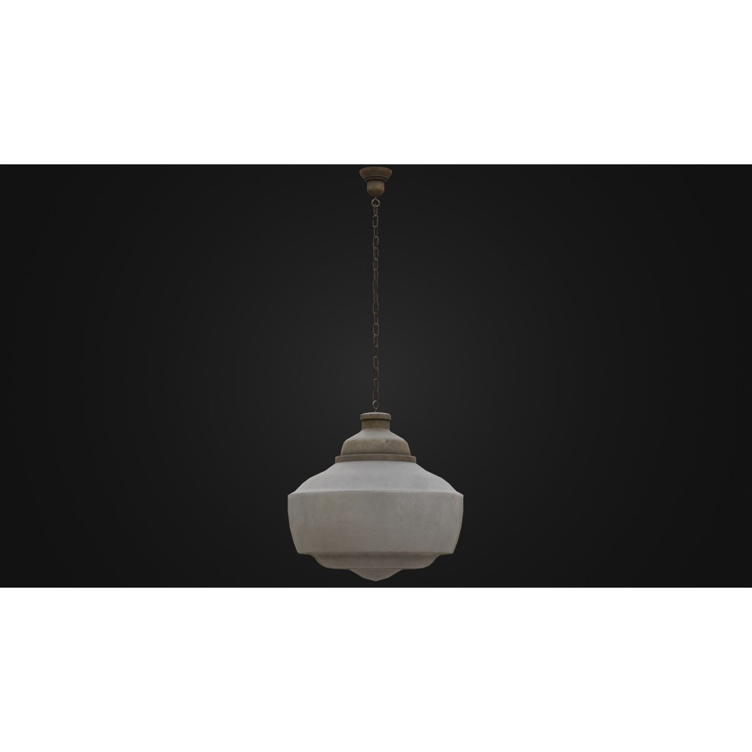 Old Dirty Ceiling Light 3D Model – Low Poly PBR Asset for Unreal Engine - View 41