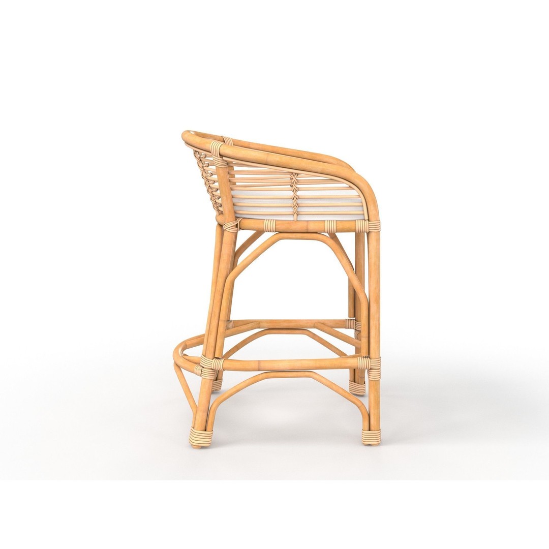 Maverick Bohemian Bamboo Bar Stool 3D Model – PBR Interior Asset, FBX, OBJ - View 10