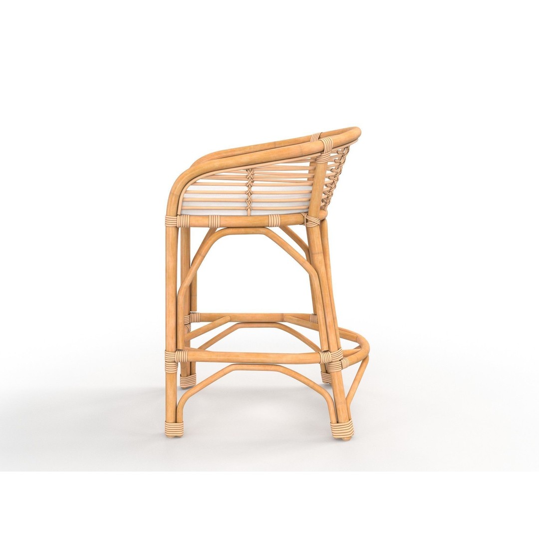 Maverick Bohemian Bamboo Bar Stool 3D Model – PBR Interior Asset, FBX, OBJ - View 12