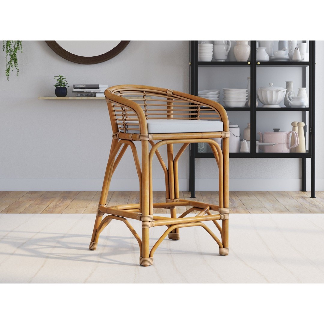 Maverick Bohemian Bamboo Bar Stool 3D Model – PBR Interior Asset, FBX, OBJ - View 3