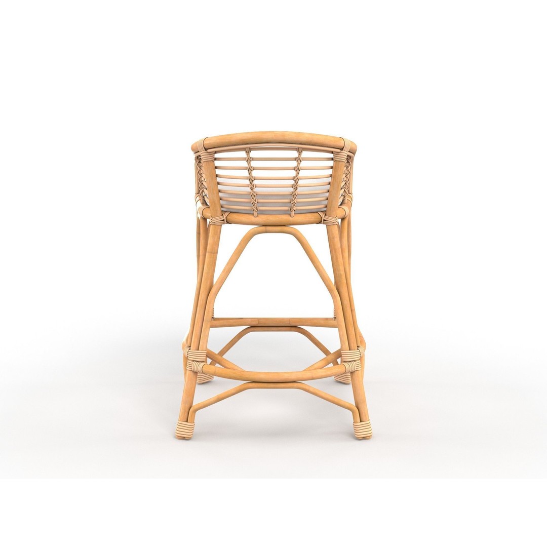 Maverick Bohemian Bamboo Bar Stool 3D Model – PBR Interior Asset, FBX, OBJ - View 4