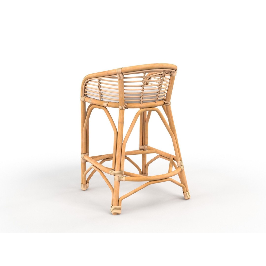 Maverick Bohemian Bamboo Bar Stool 3D Model – PBR Interior Asset, FBX, OBJ - View 5