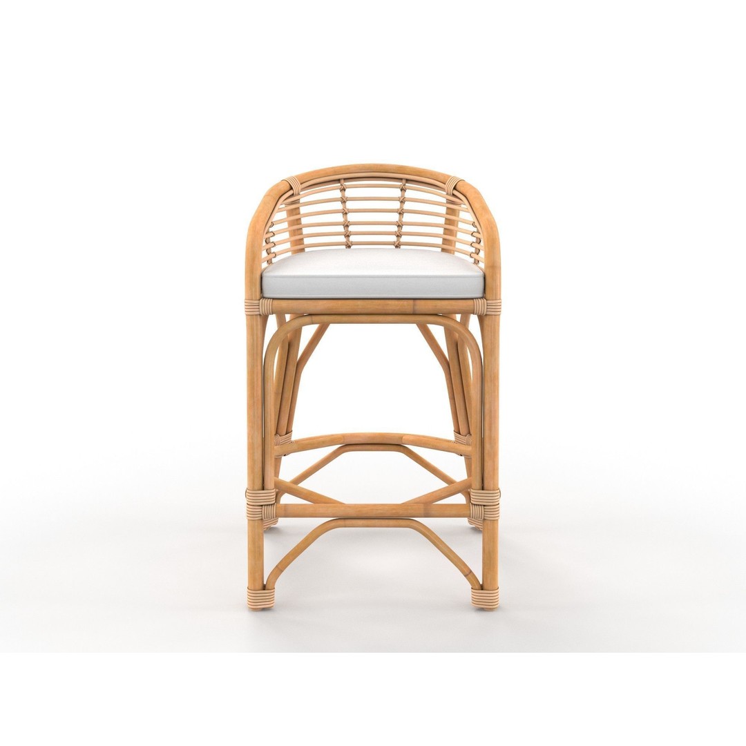 Maverick Bohemian Bamboo Bar Stool 3D Model – PBR Interior Asset, FBX, OBJ - View 7