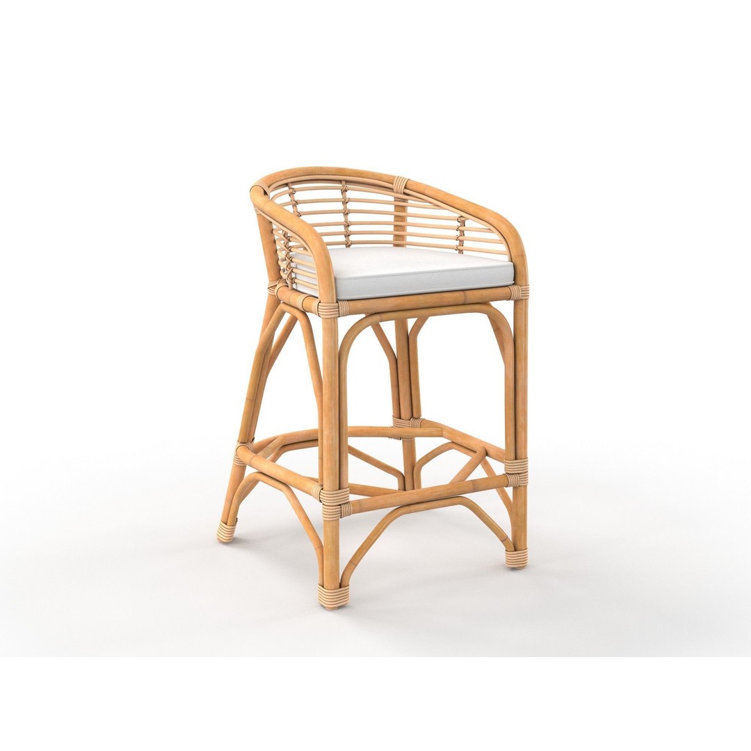 Maverick Bohemian Bamboo Bar Stool 3D Model – PBR Interior Asset, FBX, OBJ - View 8