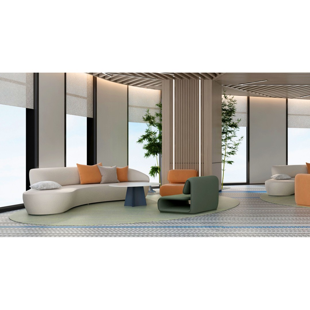 Office Interior 3D Model – Realistic Workspace, FBX, OBJ Formats - View 5