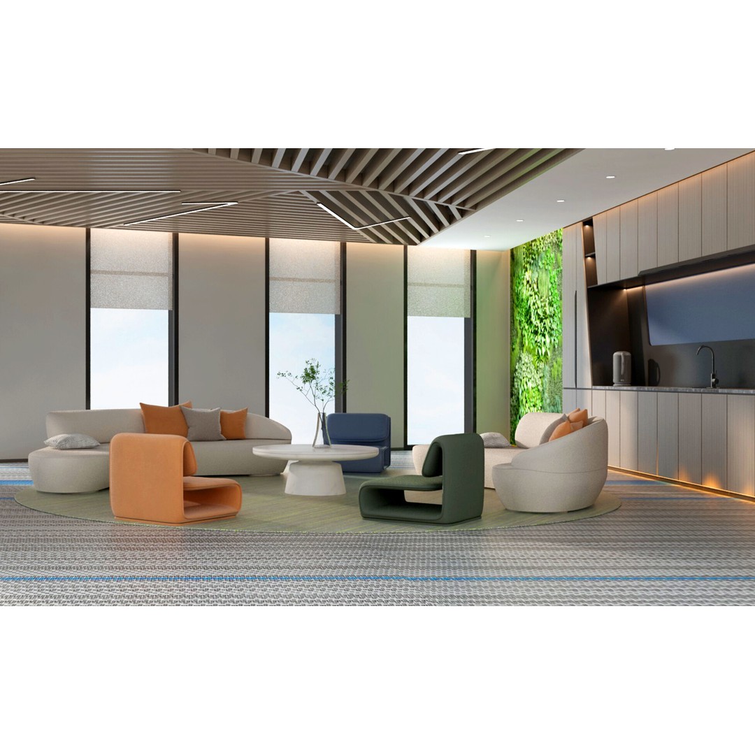 Office Interior 3D Model – Realistic Workspace, FBX, OBJ Formats - View 6