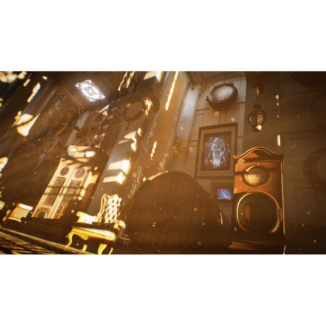Steampunk Clocktower 3D Model – Low Poly Game Asset, PBR Textures