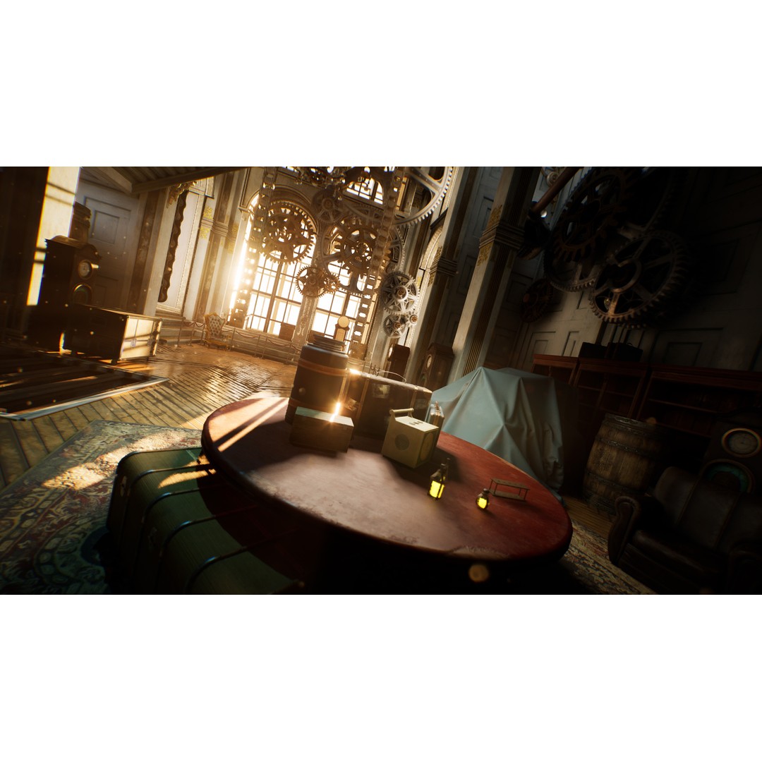 Steampunk Clocktower 3D Model – Low Poly Game Asset, PBR Textures - View 5