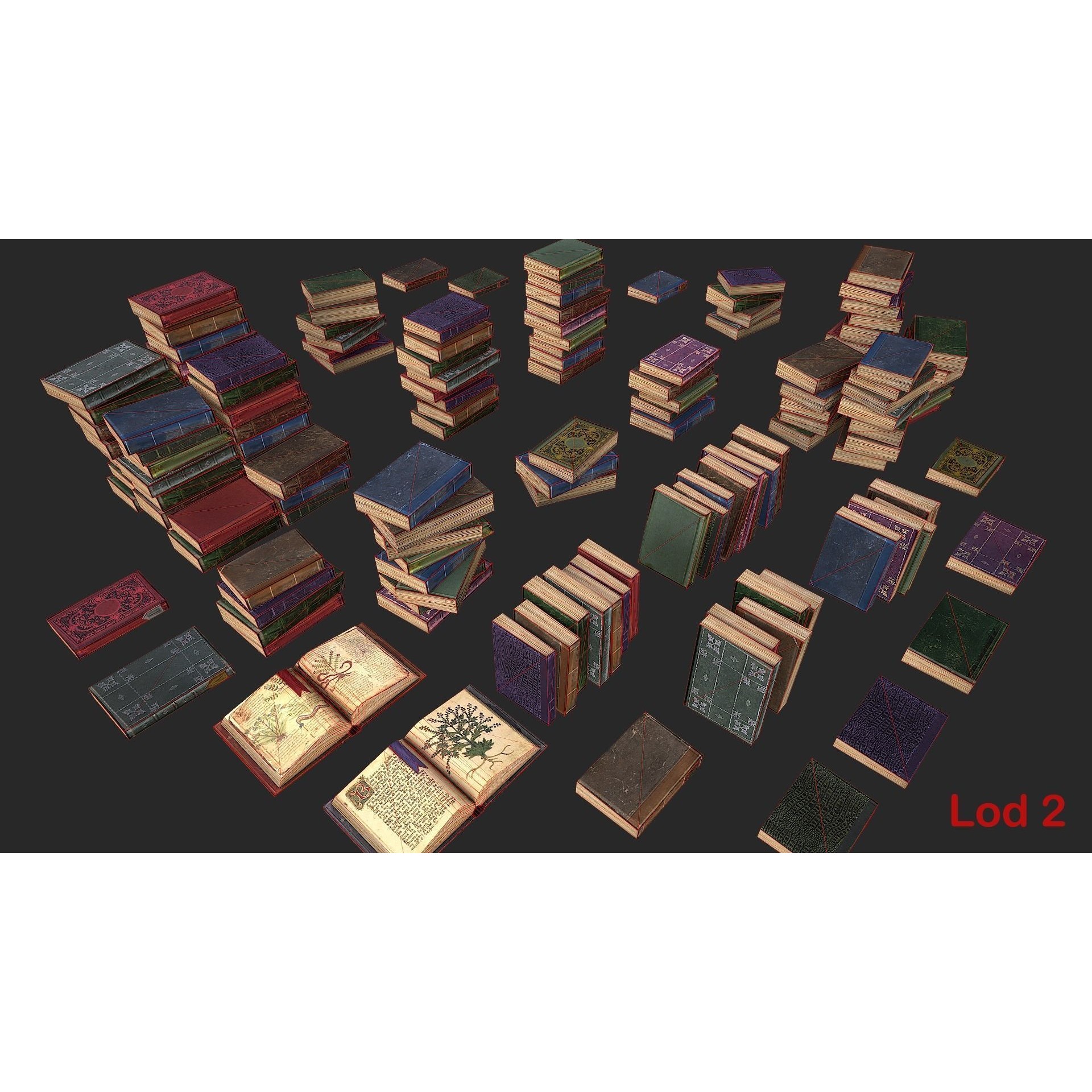 Medieval Laboratory Furniture Set - Low-Poly Game-Ready 3D Model - View 12