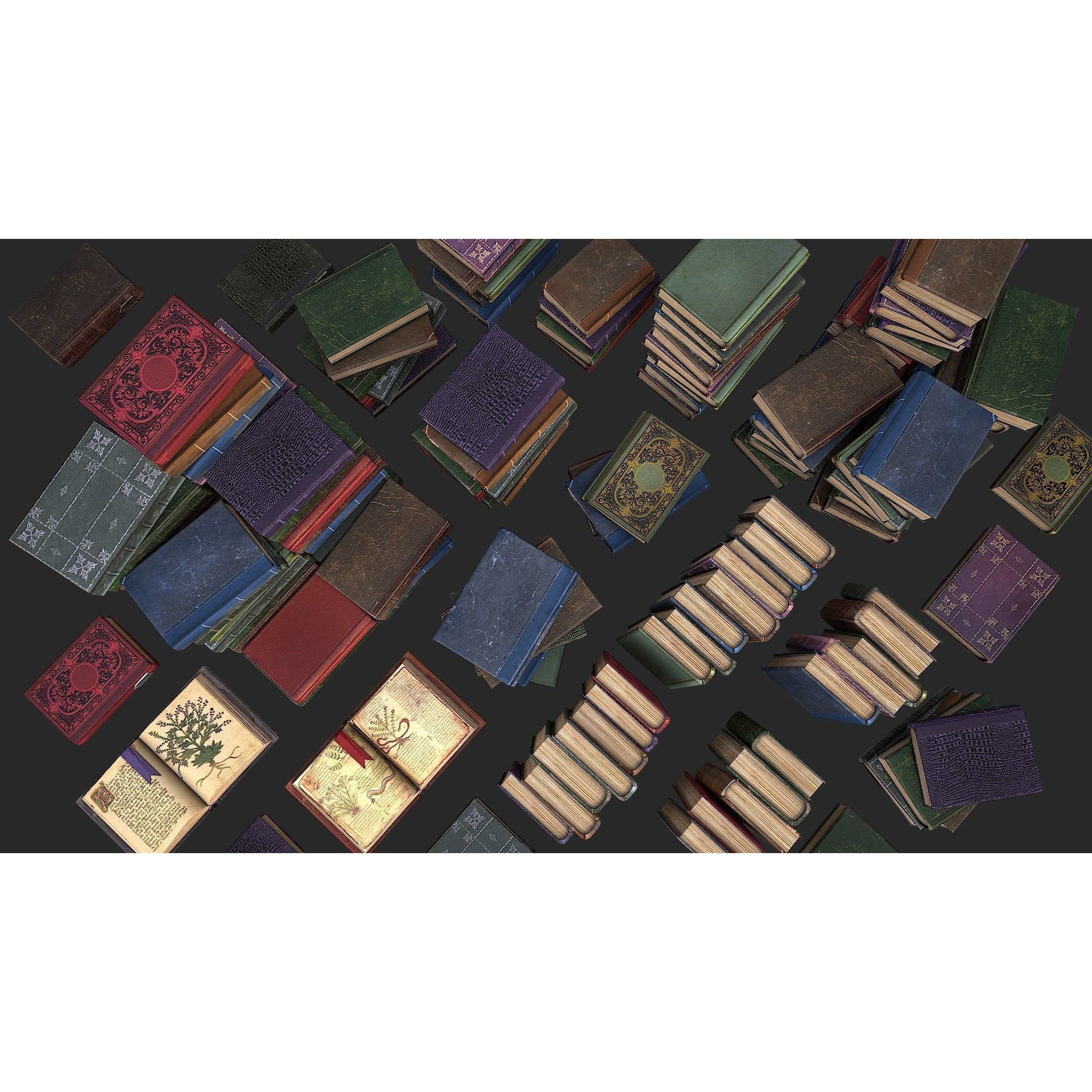 Medieval Laboratory Furniture Set - Low-Poly Game-Ready 3D Model - View 14