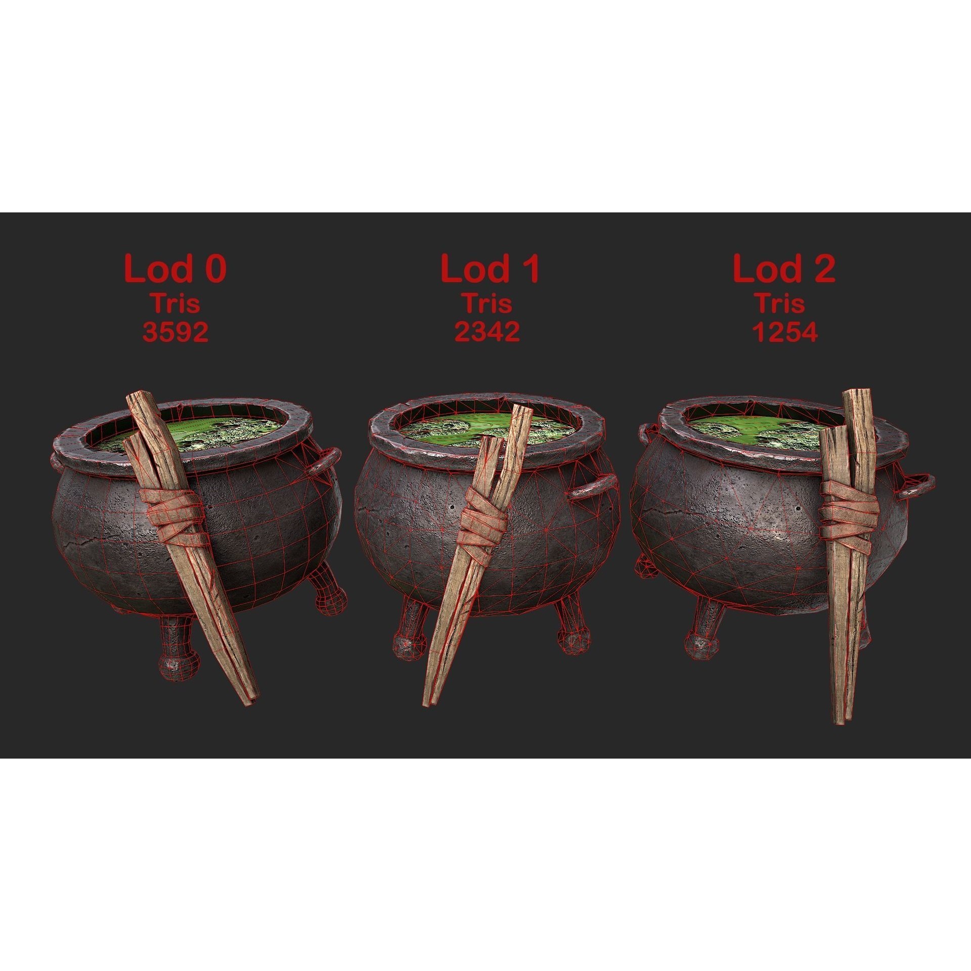 Medieval Laboratory Furniture Set - Low-Poly Game-Ready 3D Model - View 16