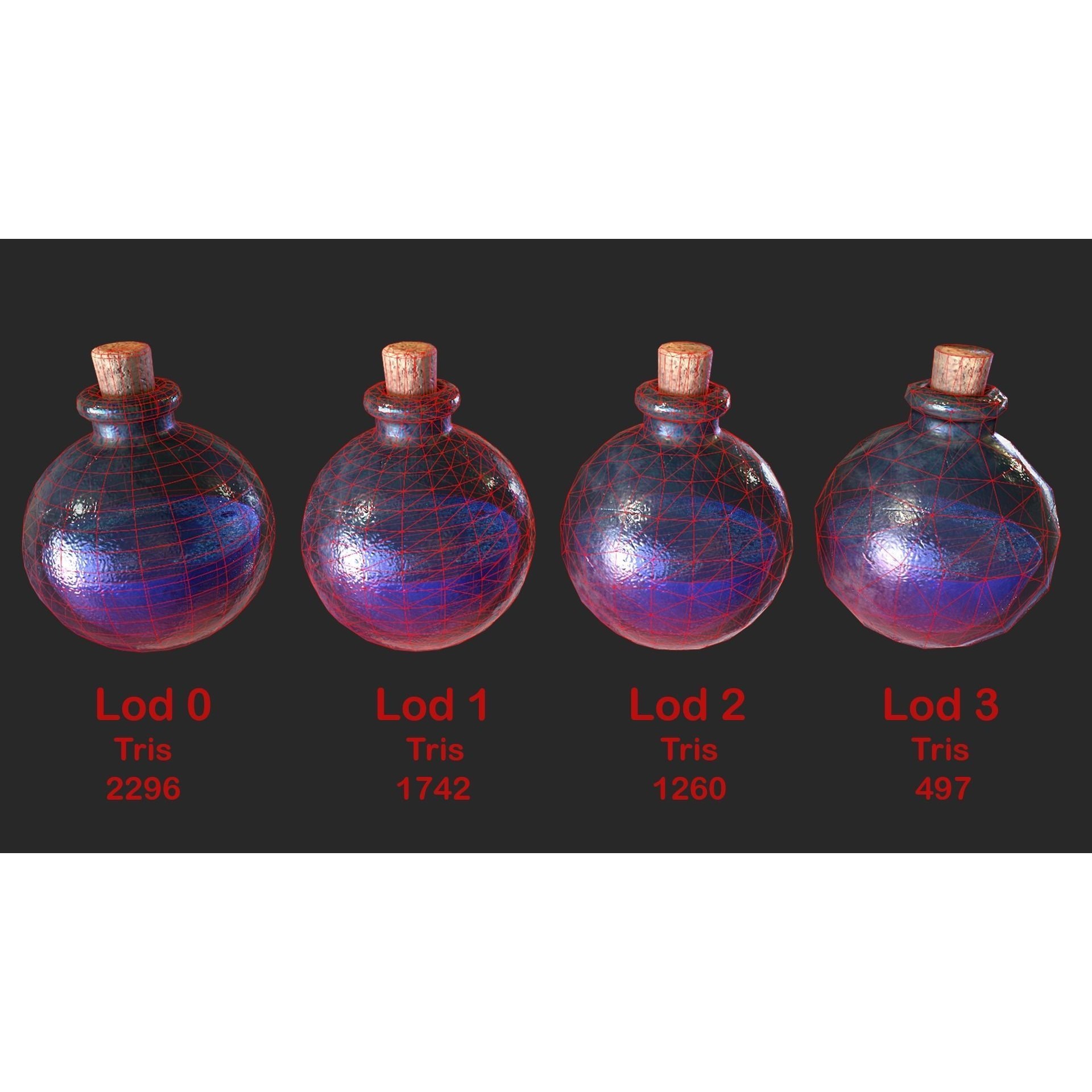 Medieval Laboratory Furniture Set - Low-Poly Game-Ready 3D Model - View 25