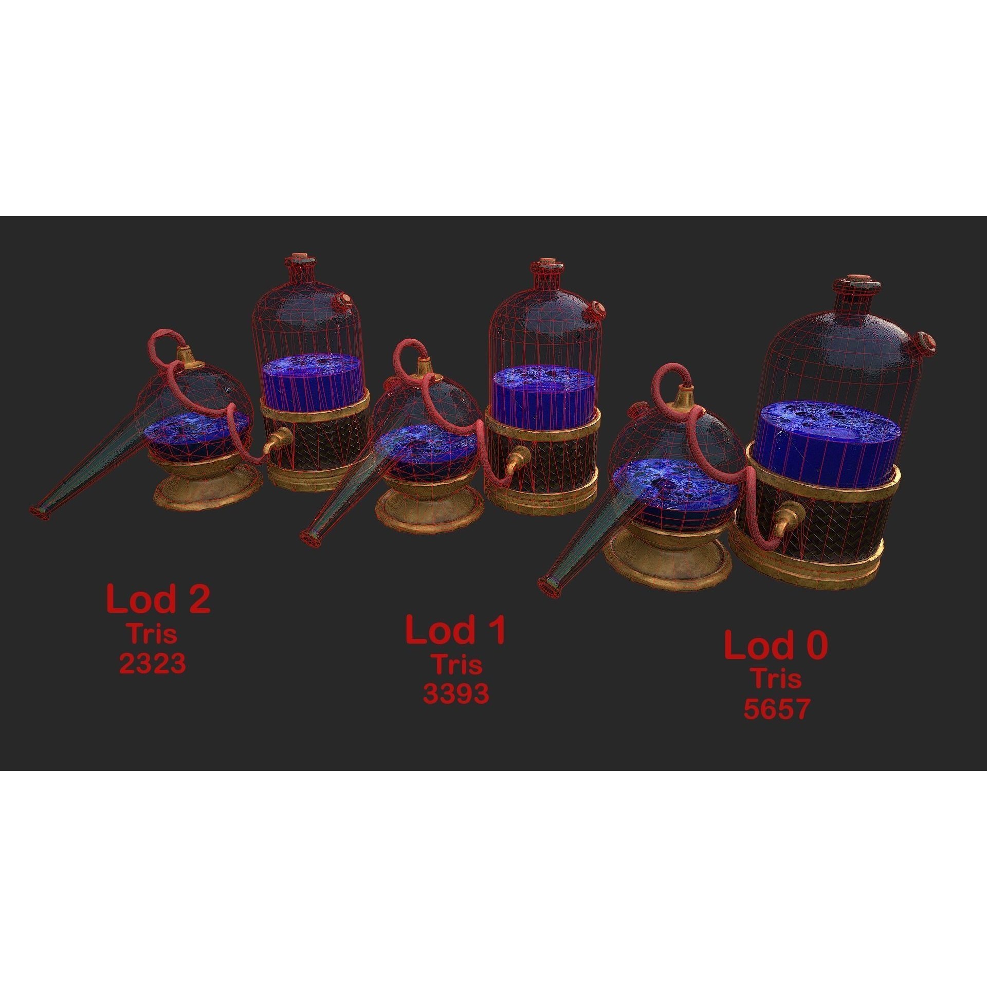 Medieval Laboratory Furniture Set - Low-Poly Game-Ready 3D Model - View 36