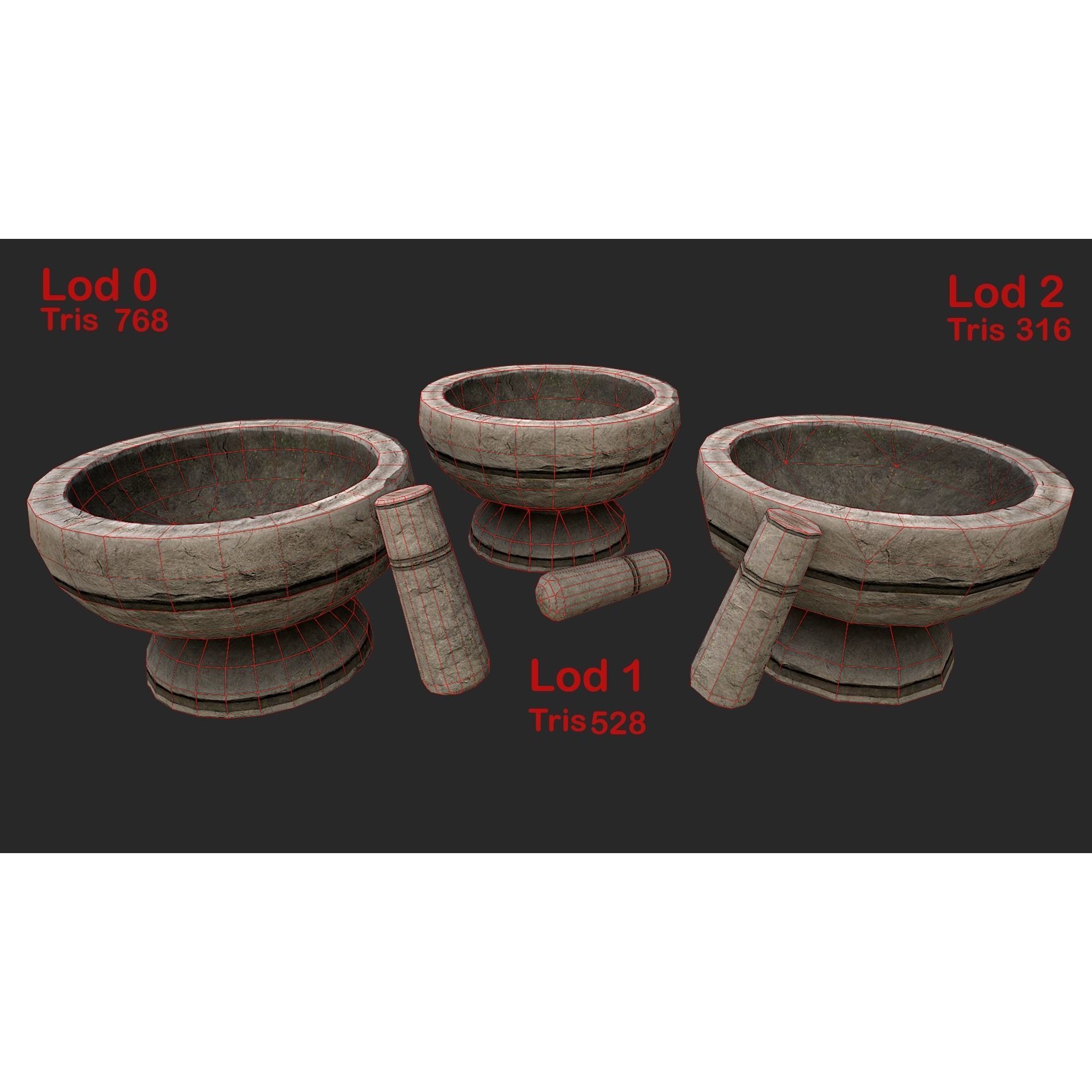 Medieval Laboratory Furniture Set - Low-Poly Game-Ready 3D Model - View 43