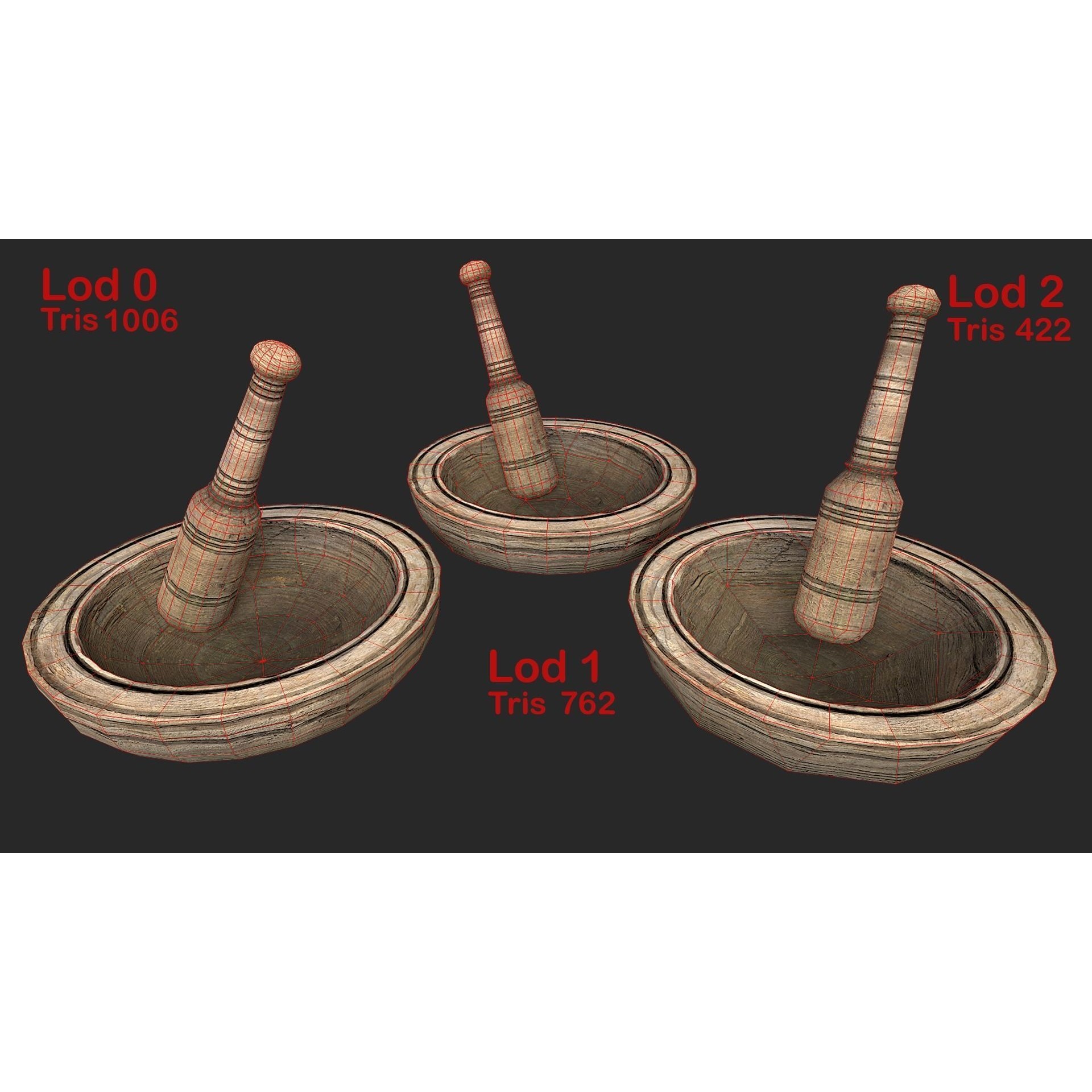 Medieval Laboratory Furniture Set - Low-Poly Game-Ready 3D Model - View 44