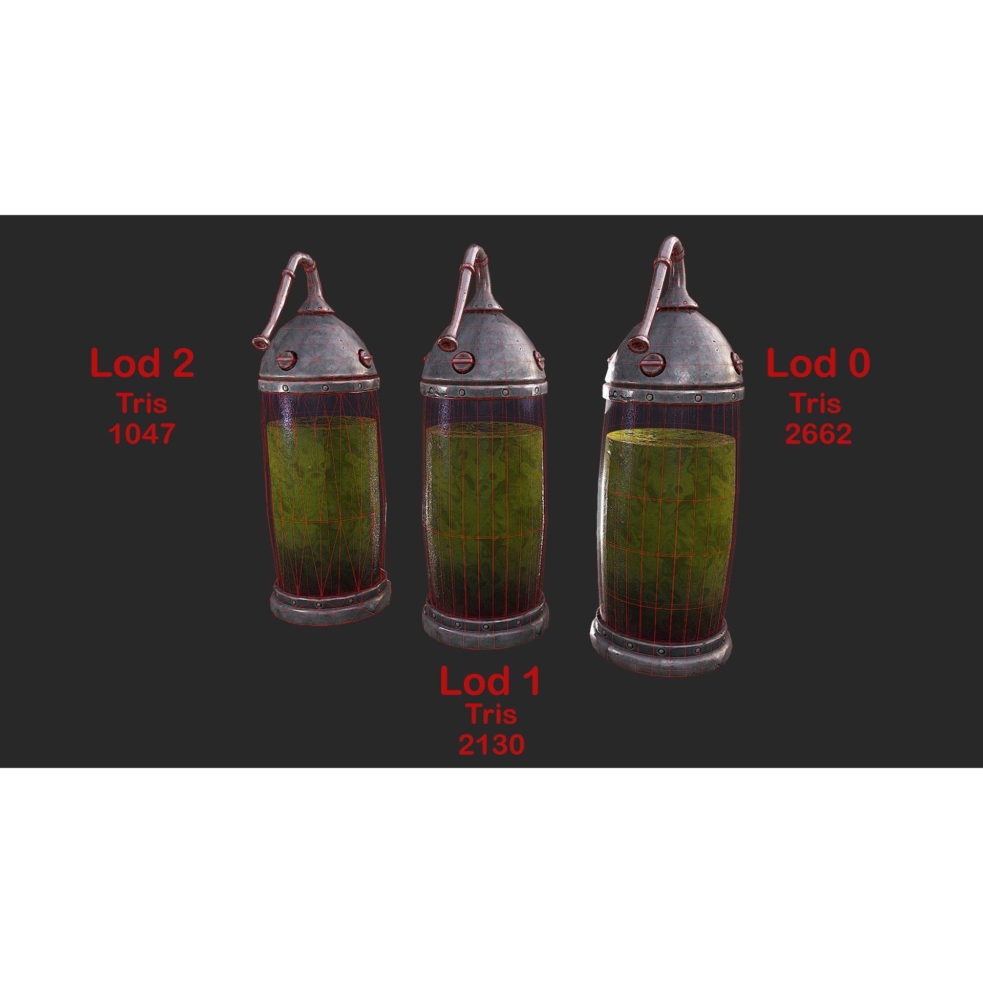 Medieval Laboratory Furniture Set - Low-Poly Game-Ready 3D Model - View 5