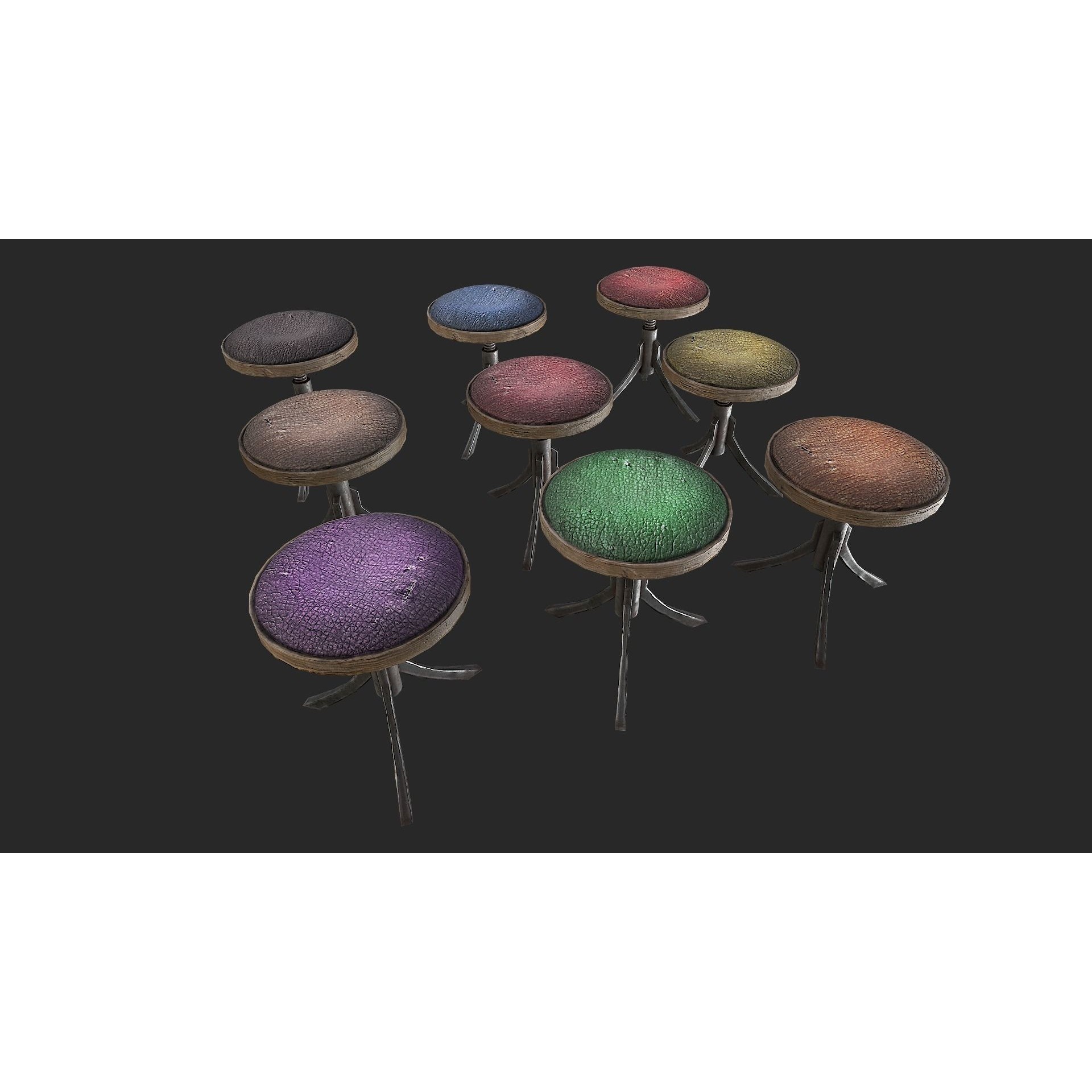 Medieval Laboratory Furniture Set - Low-Poly Game-Ready 3D Model - View 62