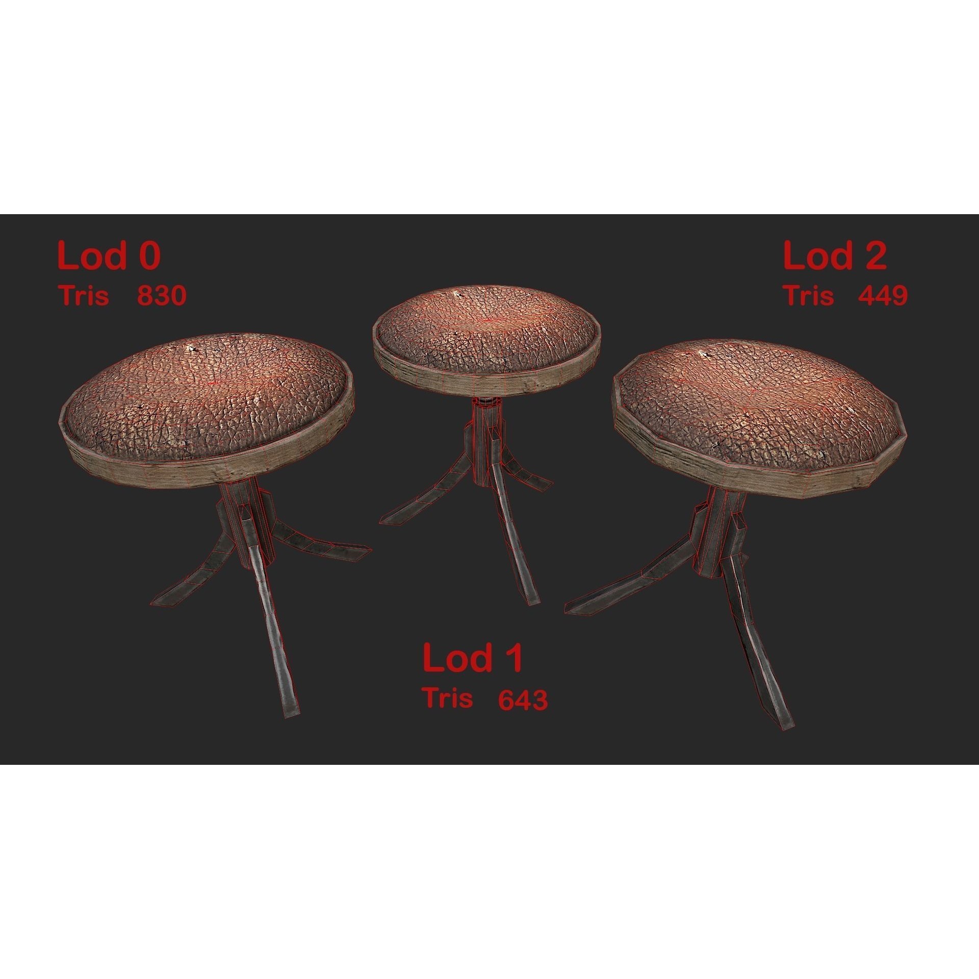 Medieval Laboratory Furniture Set - Low-Poly Game-Ready 3D Model - View 63