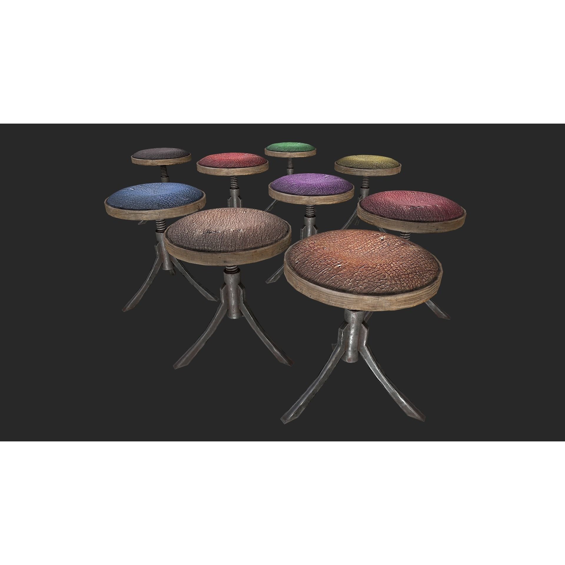 Medieval Laboratory Furniture Set - Low-Poly Game-Ready 3D Model - View 64