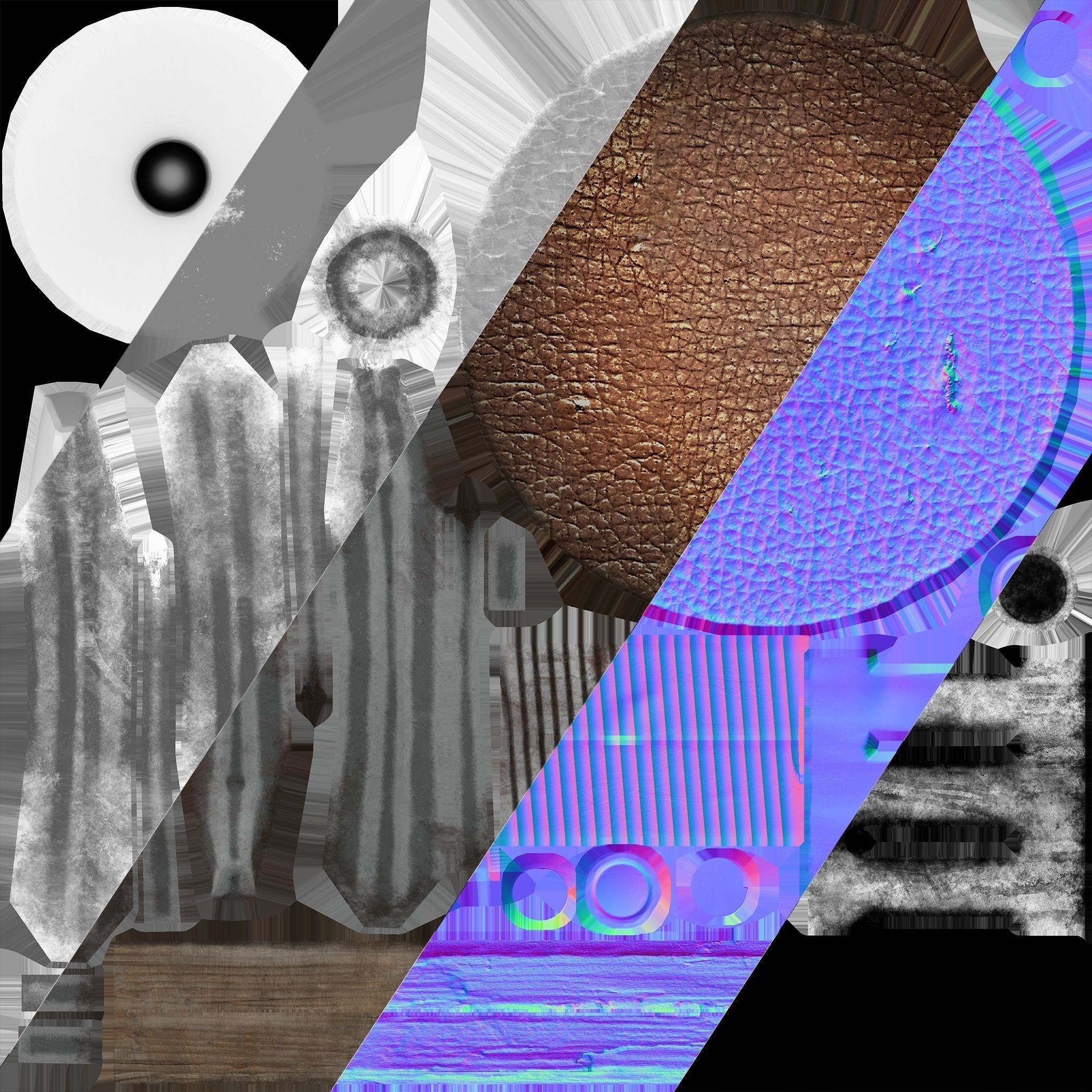 Medieval Laboratory Furniture Set - Low-Poly Game-Ready 3D Model - View 65