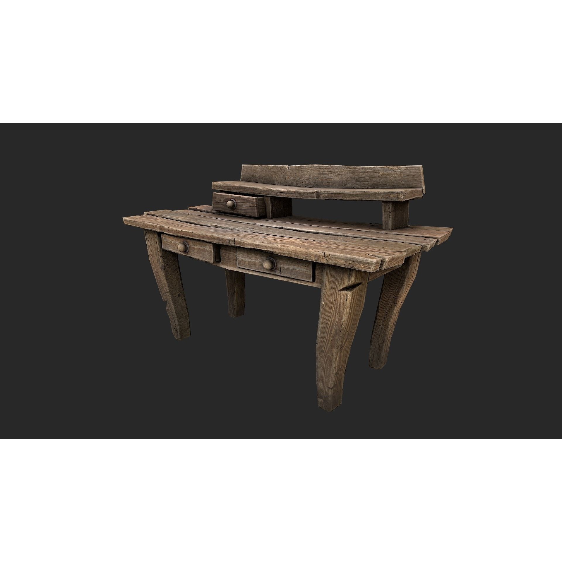 Medieval Laboratory Furniture Set - Low-Poly Game-Ready 3D Model - View 68