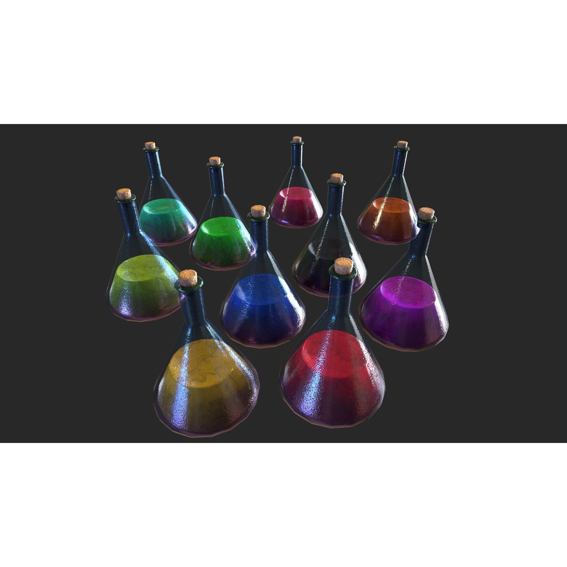 Medieval Laboratory Furniture Set - Low-Poly Game-Ready 3D Model - View 70