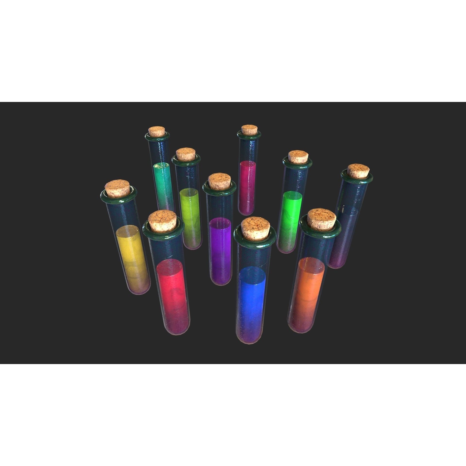 Medieval Laboratory Furniture Set - Low-Poly Game-Ready 3D Model - View 72