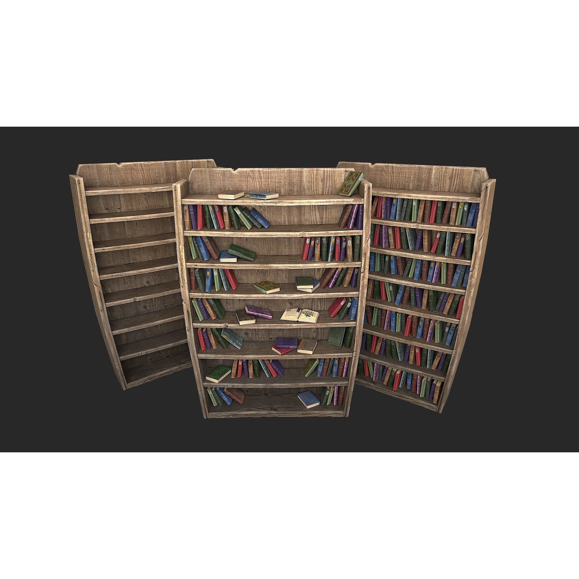 Medieval Laboratory Furniture Set - Low-Poly Game-Ready 3D Model - View 75