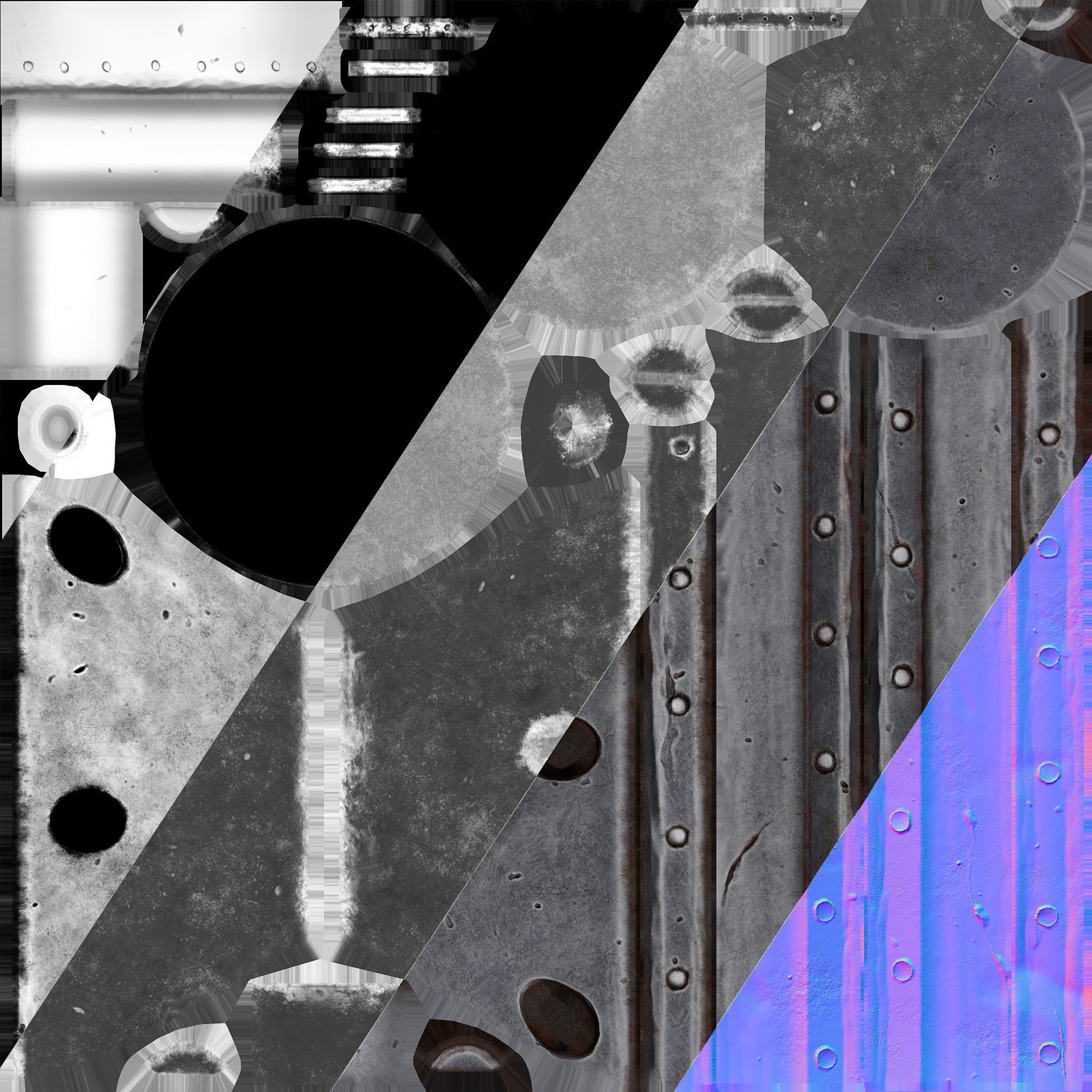 Medieval Laboratory Furniture Set - Low-Poly Game-Ready 3D Model - View 8