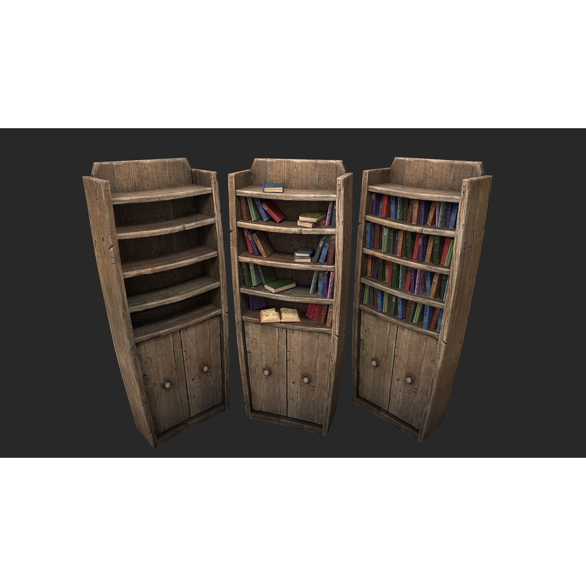 Medieval Laboratory Furniture Set - Low-Poly Game-Ready 3D Model - View 80